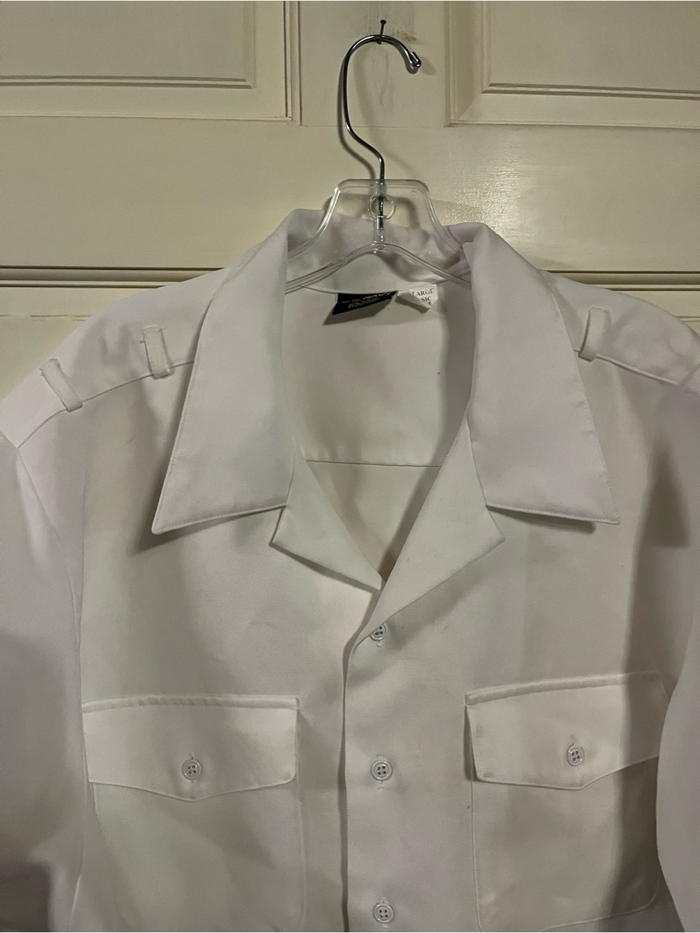 U.S. Navy Creighton White Military Uniform Shirt Jacket 2 XLarge S/C